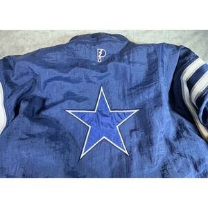 VTG Dallas Cowboys Pro Player XL Reversible Jacket  Black Blue NFL‎ Experience